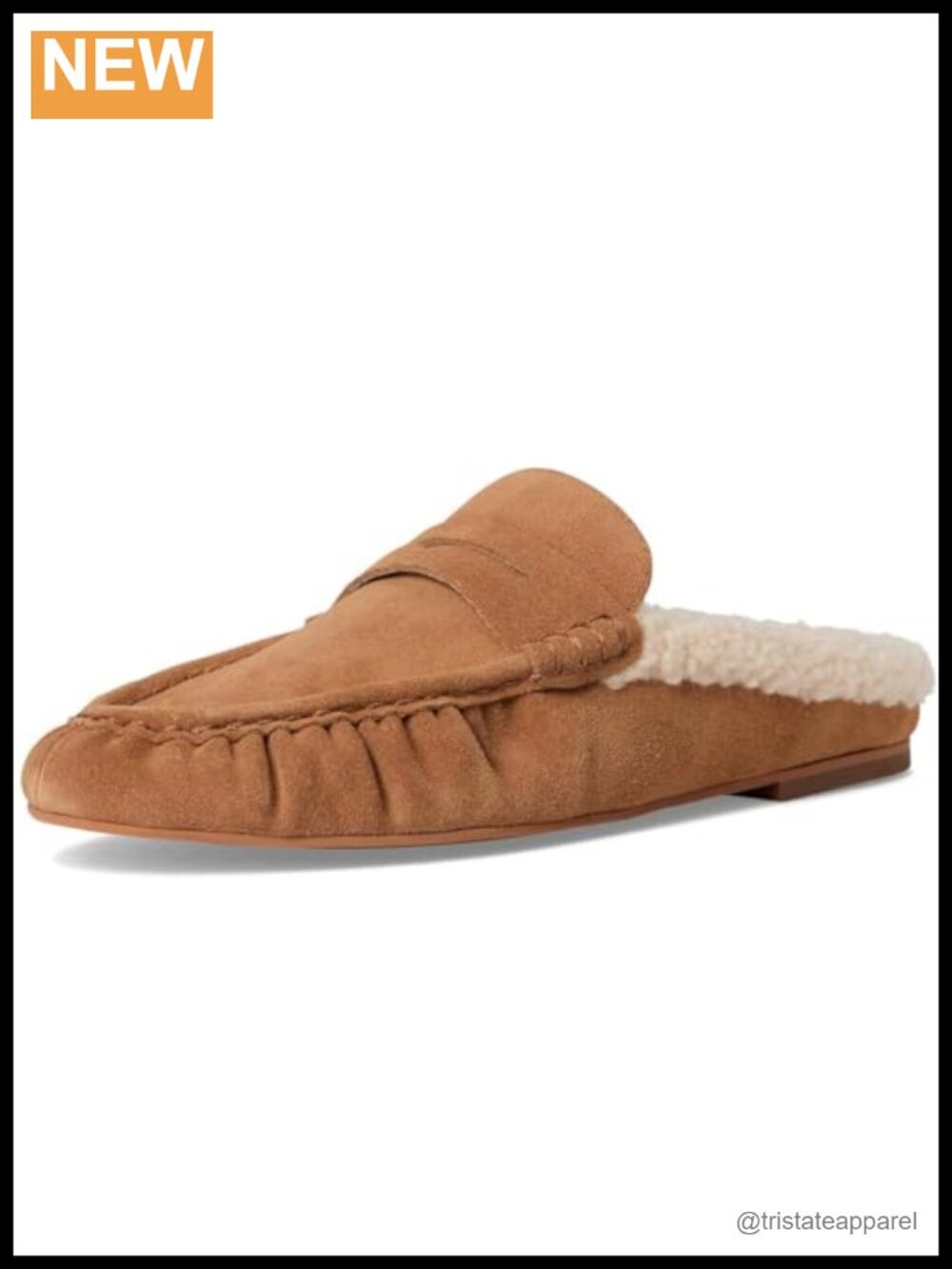 Women's Ruched Penny Loafer Mules Slip On Backless Flat Slides Shoes